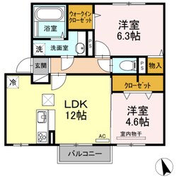 セジュールウィット沖代町の物件間取画像